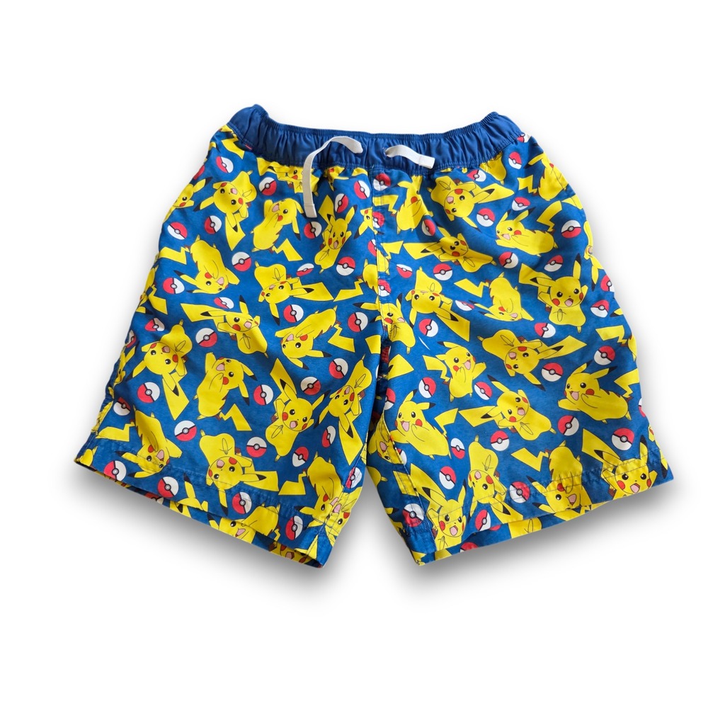 Hanna Andersson Pokemon Swim Trunks Blue Pikachu Boys 130 US 8